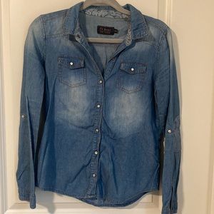 Women’s denim button up shirt